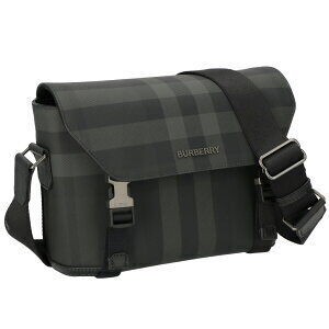 Burberry Check Shoulder Bag Charcoal Black Black Gray